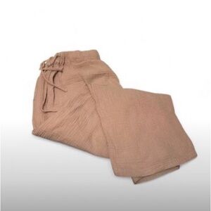 Relaxed Drawstring Pants in Rose Pink